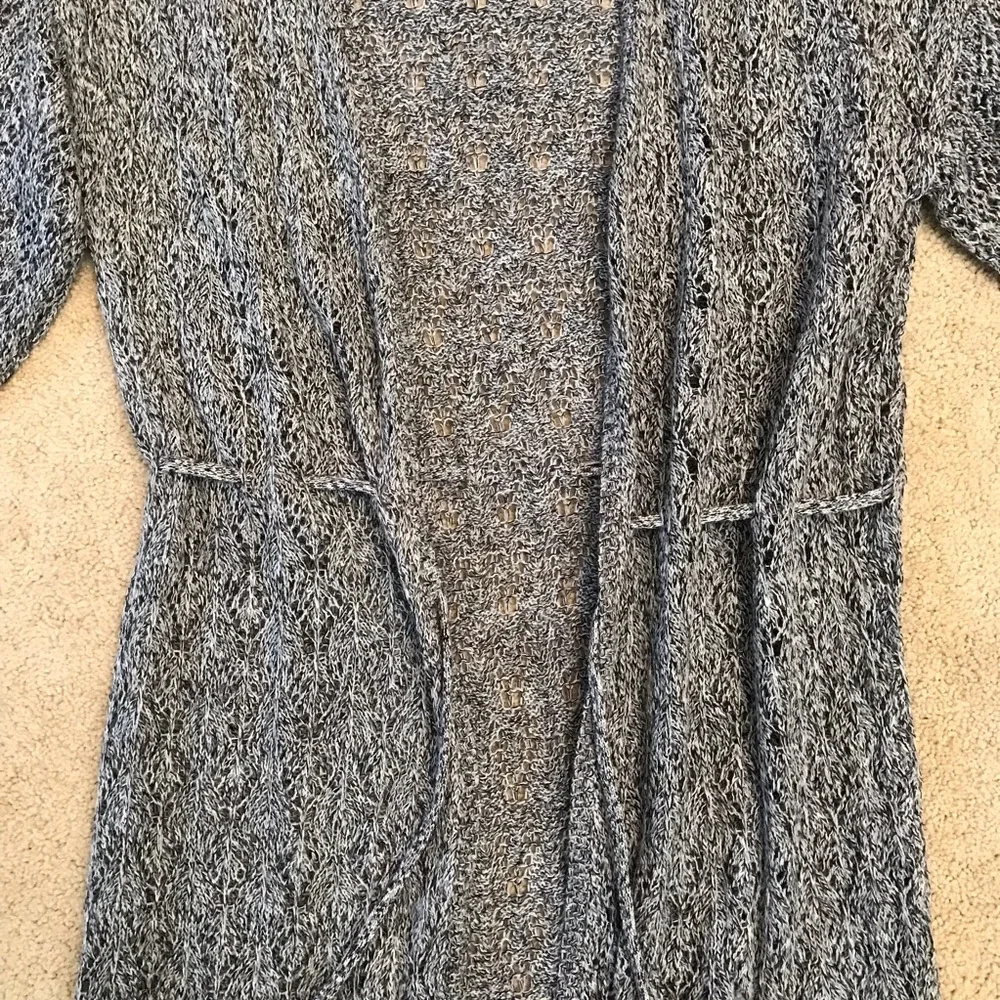 Daytrip Lightweight Cardigan Duster NEW Women Small Grey Long Open Knit Cover Up - Picture 11 of 15